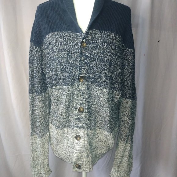 Men's/Gender Neutral triple blue button up old navy cardigan - Picture 2 of 3